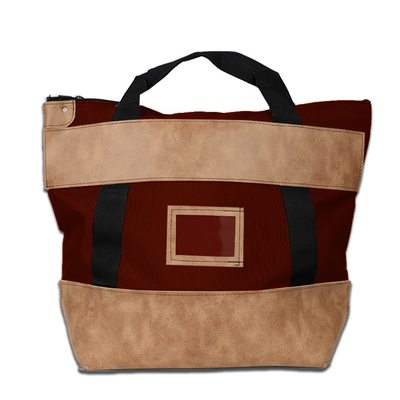 Нейлонная сумка для курьеров с кожаным замком - 22w x 18h x 7d - изготовлена на заказ