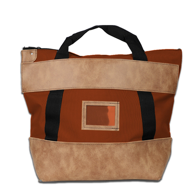 Нейлонная сумка для курьеров с кожаным замком - 22w x 18h x 7d - изготовлена на заказ