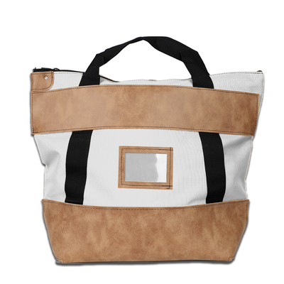 Нейлонная сумка для курьеров с кожаным замком - 22w x 18h x 7d - изготовлена на заказ