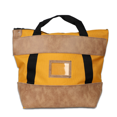 Нейлонная сумка для курьеров с кожаным замком - 22w x 18h x 7d - изготовлена на заказ
