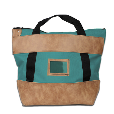 Нейлонная сумка для курьеров с кожаным замком - 22w x 18h x 7d - изготовлена на заказ