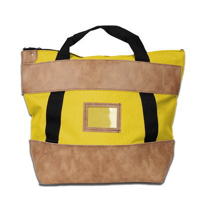 Нейлонная сумка для курьеров с кожаным замком - 22w x 18h x 7d - изготовлена на заказ