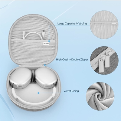 Умное чехло для Apple AirPods Max поддерживает режим сна, жесткий организатор портативный носительный багаж для путешествий