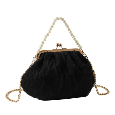 2024 NEW RETRO FAIRY Solid COLOR SMALL BAG Белая ручная сумка Женская жемчужная сумка