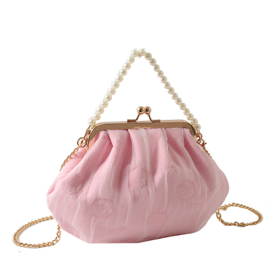 2024 NEW RETRO FAIRY Solid COLOR SMALL BAG Белая ручная сумка Женская жемчужная сумка