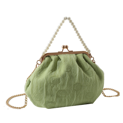2024 NEW RETRO FAIRY Solid COLOR SMALL BAG Белая ручная сумка Женская жемчужная сумка