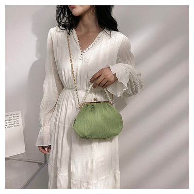 2024 NEW RETRO FAIRY Solid COLOR SMALL BAG Белая ручная сумка Женская жемчужная сумка