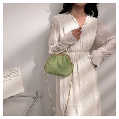 2024 NEW RETRO FAIRY Solid COLOR SMALL BAG Белая ручная сумка Женская жемчужная сумка