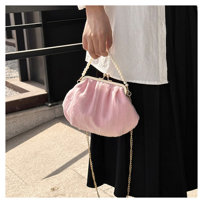 2024 NEW RETRO FAIRY Solid COLOR SMALL BAG Белая ручная сумка Женская жемчужная сумка