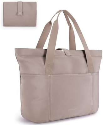 BAGSMART Tote Bag для женщин, складной Tote Bag с резьбой Большой плечевой сумка верхняя ручка сумка для путешествий, работы