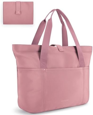 BAGSMART Tote Bag для женщин, складной Tote Bag с резьбой Большой плечевой сумка верхняя ручка сумка для путешествий, работы