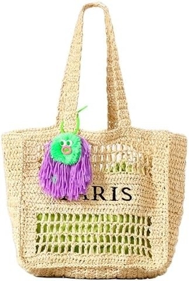 Herald Straw Mesh Beach Tote Bag для женщин, большие летние легкие складываемые плечевые сумочки для путешествий