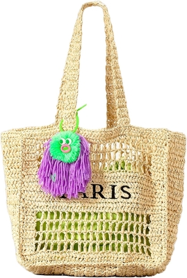 Herald Straw Mesh Beach Tote Bag для женщин, большие летние легкие складываемые плечевые сумочки для путешествий