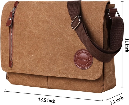 VINTAGE CANVAS Сашель МЕССЕНДЖЕР САК для мужчин Женщины,Путешественный плечевой сумка 13,5 &quot;Лаптоп сумки книжный пакет