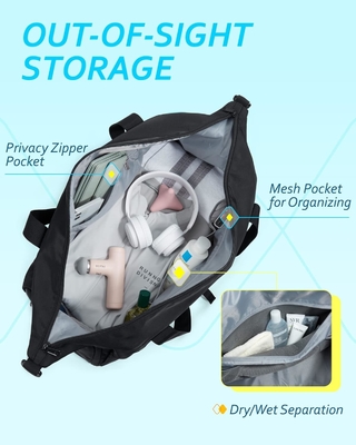 BAGSMART Gym Bag с обувным отсеком и мокрым карманом, легкий спортивный туристический сумка, C TO STORE СПОРТНЫЕ ОБРАЗЫ ВОДЫ
