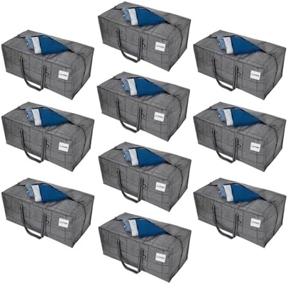 VENO 4 Pack Moving Bags Plastic Storage Tote Clothing Organization Large W Lid/Zipper. Packaging Boxes/Bins Альтернативное использование