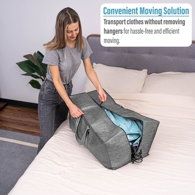 VENO 4 Pack Moving Bags Plastic Storage Tote Clothing Organization Large W Lid/Zipper. Packaging Boxes/Bins Альтернативное использование