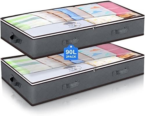 Budding Joy 90L Под постель контейнеры для хранения, гардеробные организаторы и контейнеры для хранения, складываемые мешки для хранения под постелью
