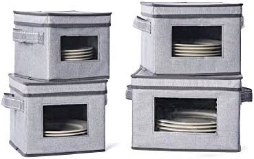 VENO 2 Pack Wine Glass Storage Box с крышкой и ручками, стеклянные изделия, Китайский организатор, отлично подходит для перемещения, транспорта.