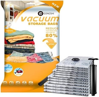 12 пакетов вакуумных пакетов для хранения (3 X JUMBO, 3 X LARGE, 3 X MEDIUM, 3 X SMALL)