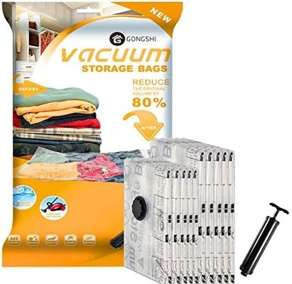 12 пакетов вакуумных пакетов для хранения (3 X JUMBO, 3 X LARGE, 3 X MEDIUM, 3 X SMALL)