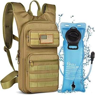 Гидратационный рюкзак с 3L TPU водяным мочевым пузырем, Tactical Molle Водный рюкзак для мужчин Женщины, гидратационный пакет для походов