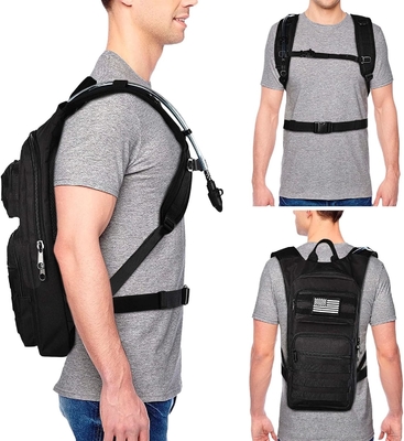 Гидратационный рюкзак с 3L TPU водяным мочевым пузырем, Tactical Molle Водный рюкзак для мужчин Женщины, гидратационный пакет для походов