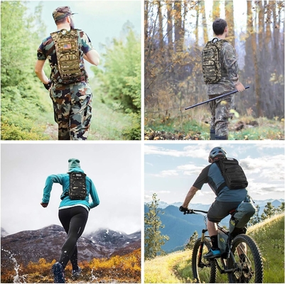 Гидратационный рюкзак с 3L TPU водяным мочевым пузырем, Tactical Molle Водный рюкзак для мужчин Женщины, гидратационный пакет для походов