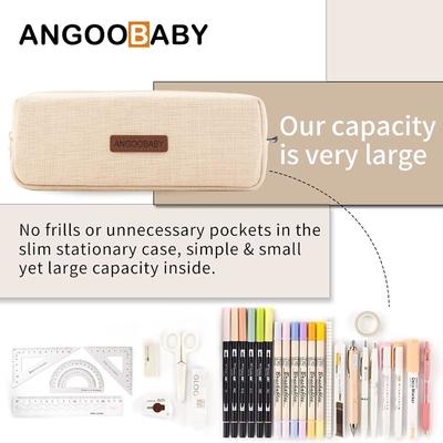 ANGOOBABY Маленький карандашовый чемодан Студенческий карандаш Сумка Монета Сумка Косметическая Сумка Офисная канцелярская Организатор для подростковой школы