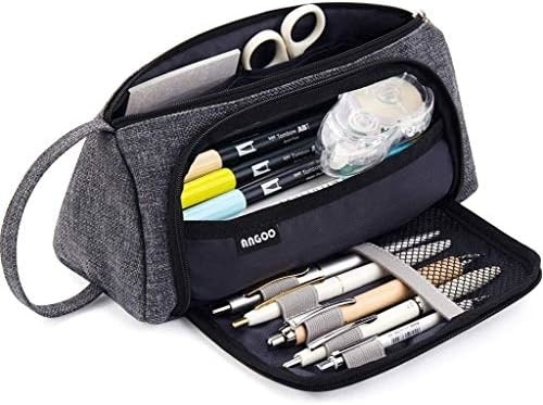 EASTHILL Большой объем карандаш Чехлы Pouch Каленка Чехлы Простые бумажные сумки Школа Колледж Офисный организатор для девочек-подростков