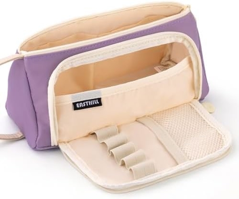 EASTHILL Большой объем карандаш Чехлы Pouch Каленка Чехлы Простые бумажные сумки Школа Колледж Офисный организатор для девочек-подростков