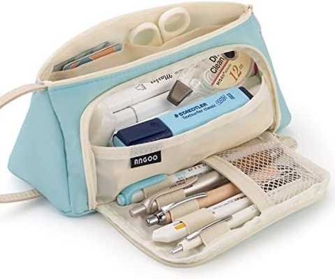 EASTHILL Большой объем карандаш Чехлы Pouch Каленка Чехлы Простые бумажные сумки Школа Колледж Офисный организатор для девочек-подростков