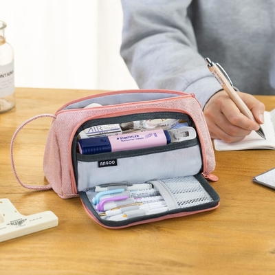 EASTHILL Большой объем карандаш Чехлы Pouch Каленка Чехлы Простые бумажные сумки Школа Колледж Офисный организатор для девочек-подростков