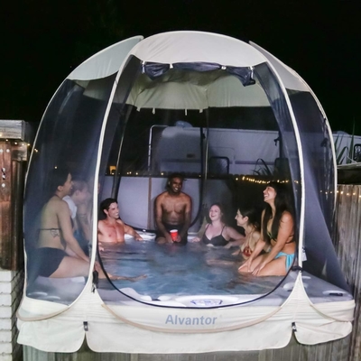 Alvantor Screen House Room Camping Tent Outdoor Canopy Pop Up Sun Shade Hexagon Shelter Mesh Стены не водонепроницаемые 6'x6'