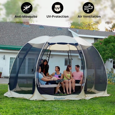 Alvantor Screen House Room Camping Tent Outdoor Canopy Pop Up Sun Shade Hexagon Shelter Mesh Стены не водонепроницаемые 6'x6'