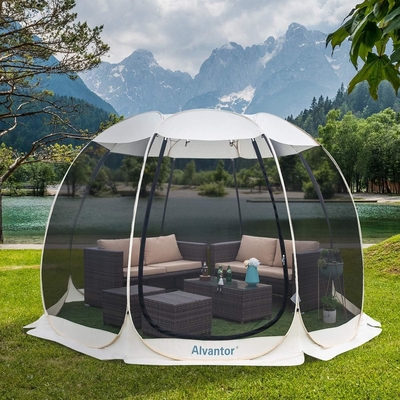 Alvantor Screen House Room Camping Tent Outdoor Canopy Pop Up Sun Shade Hexagon Shelter Mesh Стены не водонепроницаемые 6'x6'