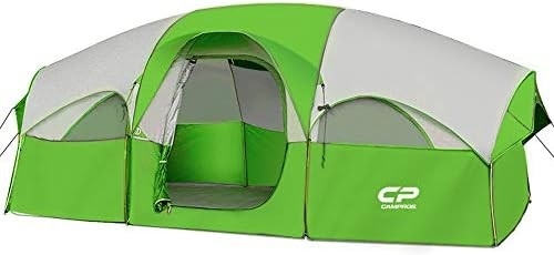CAMPROS CP Палатки для 8 человек Палатки для кемпинга Отпорная на погодные условия Семейная палатка 5 Большие сетчатые окна, двойной слой, разделенный