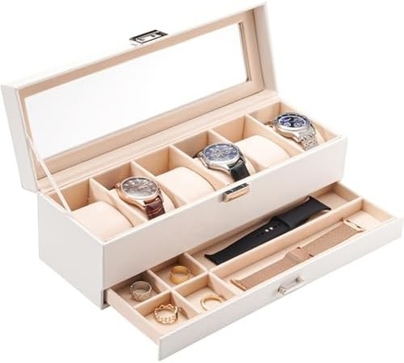 ProCase Watch Box Organizer для мужчин, 6 слотов Часы дисплейный чехол с ящиком, День отца подарок мужские часы держатель часов