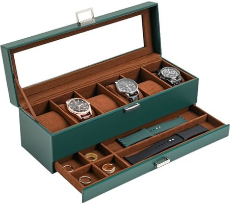 ProCase Watch Box Organizer для мужчин, 6 слотов Часы дисплейный чехол с ящиком, День отца подарок мужские часы держатель часов