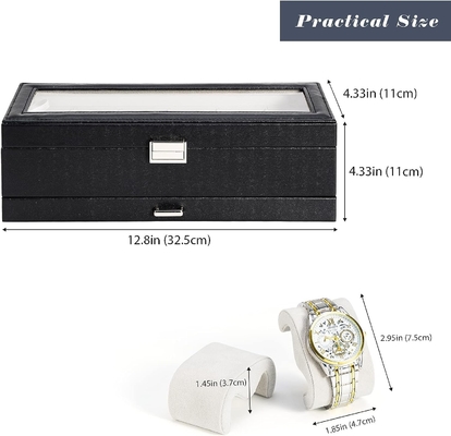 ProCase Watch Box Organizer для мужчин, 6 слотов Часы дисплейный чехол с ящиком, День отца подарок мужские часы держатель часов