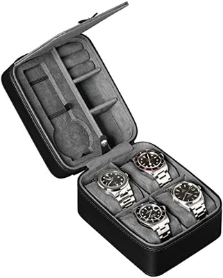 ROTHWELL 5 Watch Travel Case Storage Organizer for 5 Watches. Тяжелая портативная защита с резинкой, подходит для всех наручных часов.
