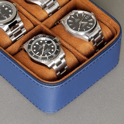 ROTHWELL 5 Watch Travel Case Storage Organizer for 5 Watches. Тяжелая портативная защита с резинкой, подходит для всех наручных часов.
