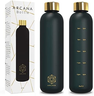 Бутылка с водой ARCANA Arc с указателем времени - Бутылки с водой для мотивации с временем питья - Без BPA