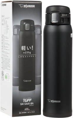 Zojirushi SM-SA60BA Вакуумно-изолированная кружка из нержавеющей стали, 1 балл (пакет по 1), черная, 20 унций