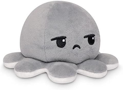 TeeTurtle - Оригинальный обратимый осьминог Плюши - Любовь + Ненависть - Милые сенсорные фиджеты Наполненные животными, которые показывают ваш