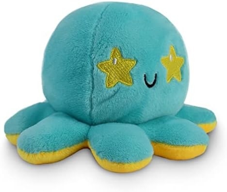 TeeTurtle - Оригинальный обратимый осьминог Плюши - Любовь + Ненависть - Милые сенсорные фиджеты Наполненные животными, которые показывают ваш