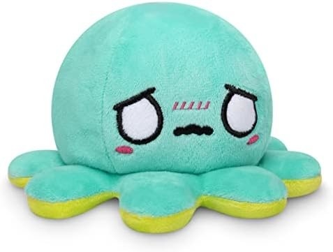 TeeTurtle - Оригинальный обратимый осьминог Плюши - Любовь + Ненависть - Милые сенсорные фиджеты Наполненные животными, которые показывают ваш