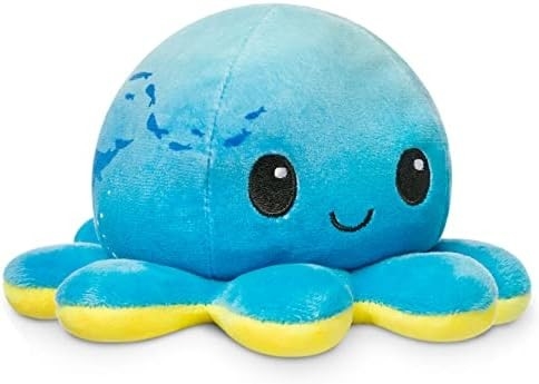 TeeTurtle - Оригинальный обратимый осьминог Плюши - Любовь + Ненависть - Милые сенсорные фиджеты Наполненные животными, которые показывают ваш