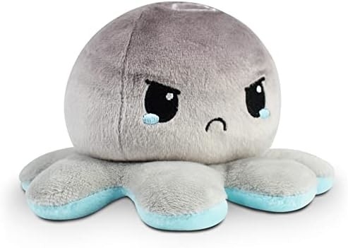 TeeTurtle - Оригинальный обратимый осьминог Плюши - Любовь + Ненависть - Милые сенсорные фиджеты Наполненные животными, которые показывают ваш