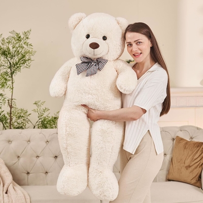 Миссисинди Гигантский Медвежонок плюшевые набитые животные для девушки или детей 47 дюймов, (Белый)